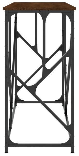 Barna tölgyszínű szerelt fa tálalóasztal 100x40x80 cm