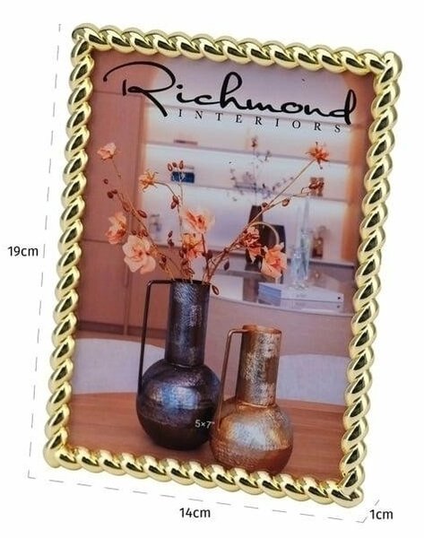 Richmond Interiors Elegance Üveg Képkeret Arany Fonott Díszítéssel 19x14 cm
