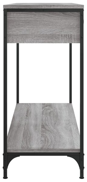 Szürke sonoma színű szerelt fa konzolasztal 100 x 34,5 x 75 cm