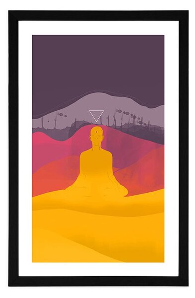 Poszter paszportuval a Buddha megfontoltsága