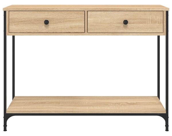 Sonoma tölgy színű szerelt fa dohányzóasztal 100 x 34,5 x 75 cm