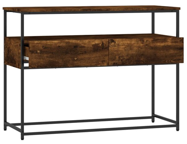 Füstös tölgy színű szerelt fa tálalóasztal 100x40x75 cm