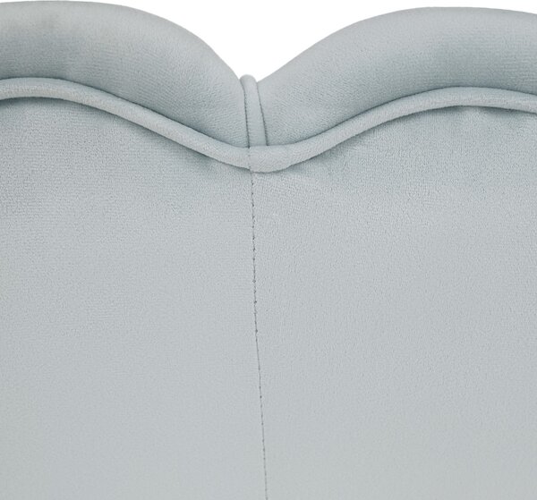 Pad Art-deco stílusban, szürke-kék Velvet anyag/gold chróm-arany, NOBLIN