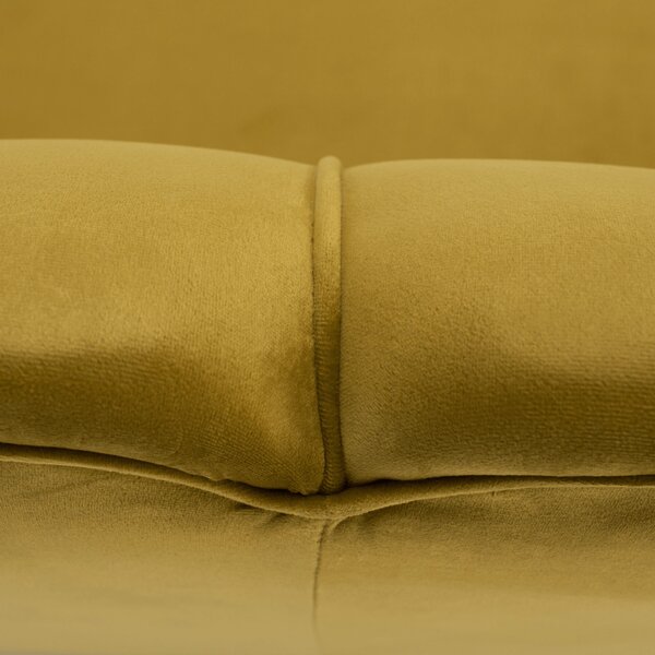 Pad Art-deco stílusban, mustár színűVelvet anyag/gold chróm-arany, NOBLIN