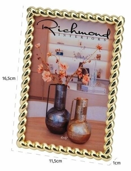 Richmond Interiors Elegáns Fonott Arany Képkeret 16,5x11,5 cm