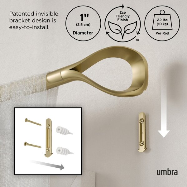 Umbra Loop Teleszkópos Függönykarnis Arany 107-305 cm