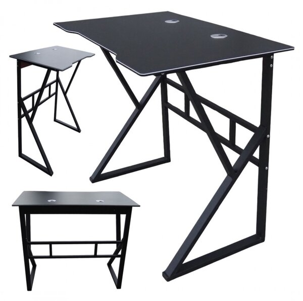 Játék számítógépasztal GAMER STL20CZ 100x60 cm fekete