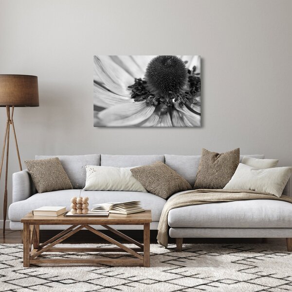 Kép - Virág fekete-fehérben (90x60 cm)