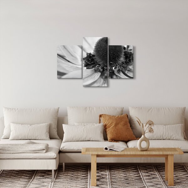 Kép - Virág fekete-fehérben (90x60 cm)