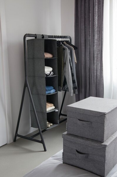 Szürke fedeles textil tárolódoboz 40x30x22 cm Soft Storage – Bigso