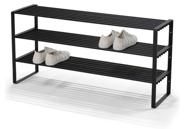 Fekete fém cipőtartó 100x48,5x29 cm Rex – Spinder Design