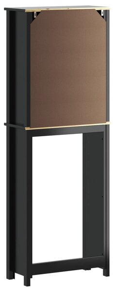 BERG fekete tömör fa WC feletti tároló 60 x 27 x 164,5 cm