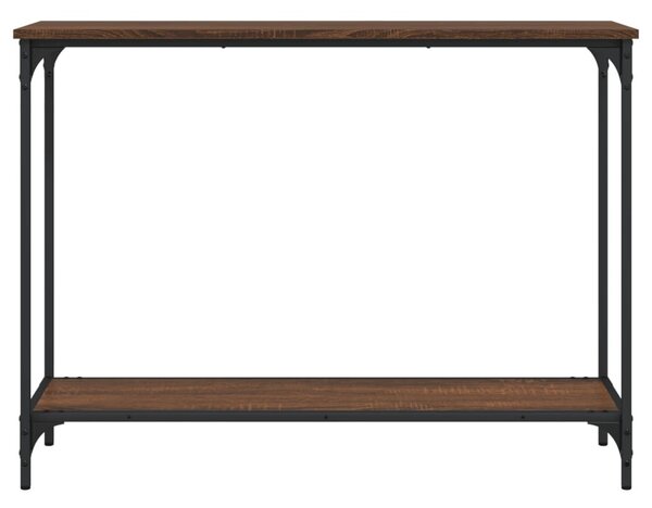 Barna tölgyszínű szerelt fa tálalóasztal 101x30,5x75 cm