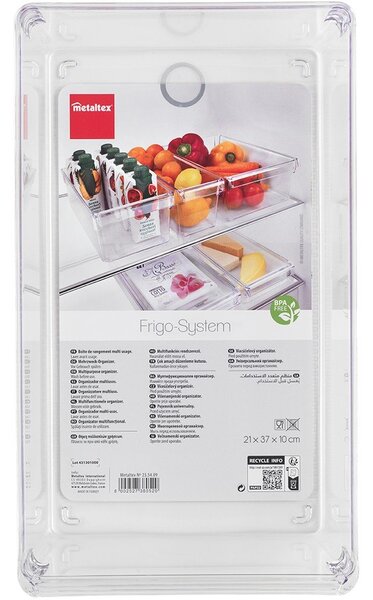 Műanyag hűtőszekrény rendszerező 37x20,5 cm – Metaltex