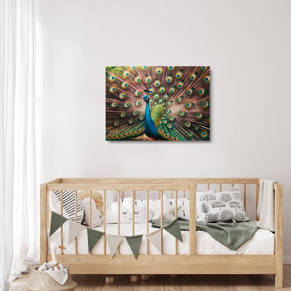 Üveg kép - Páva (70x50 cm)