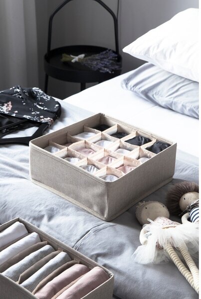 Drawer bézs fiókrendszerező 16 rekesszel - Bigso Box of Sweden