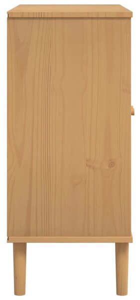 SENJA barna rattanhatású tálalószekrény 80 x 35 x 80 cm