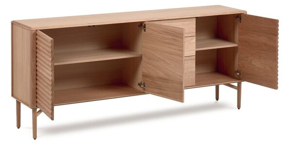 Natúr színű alacsony komód tölgyfa dekorral 200x86 cm Lenon – Kave Home