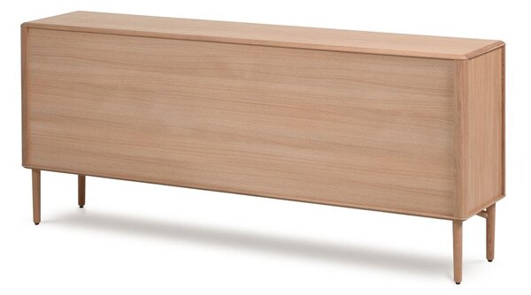 Natúr színű alacsony komód tölgyfa dekorral 200x86 cm Lenon – Kave Home
