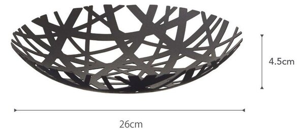 Tower fekete gyümölcsöstál, ø 26 cm - YAMAZAKI