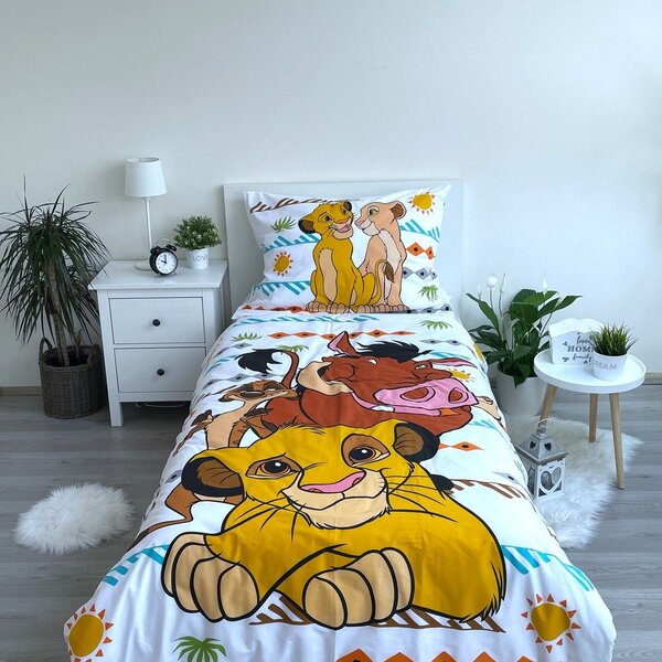 Egyszemélyes pamut gyerek ágyneműhuzat 140x200 cm Lion King Africa – Jerry Fabrics