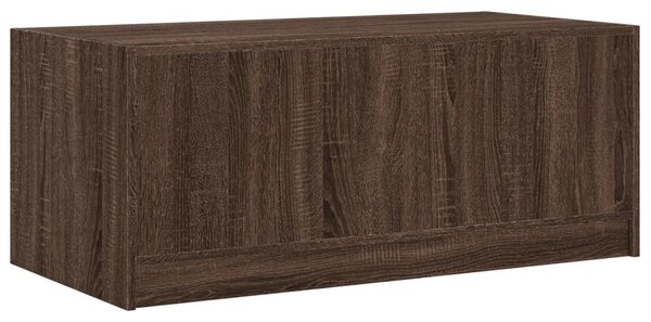 Coffee Table Brown Oak Medium Engineered wood, Glass