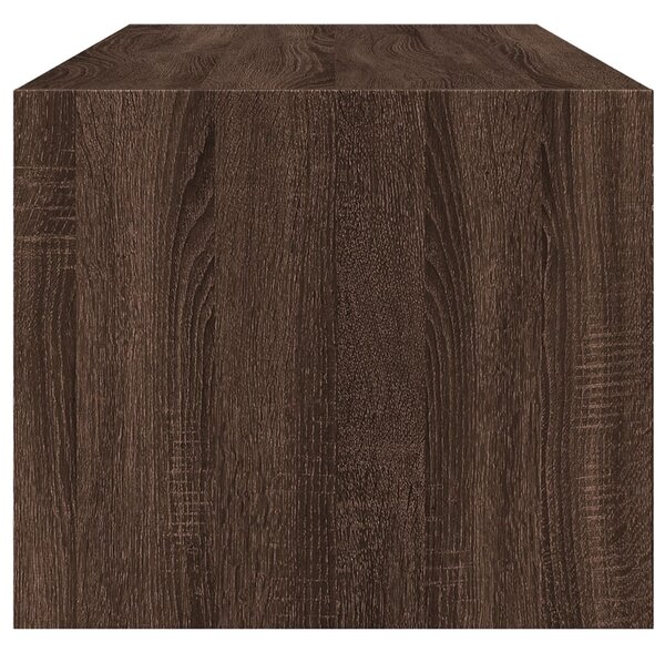 Coffee Table Brown Oak Medium Engineered wood, Glass