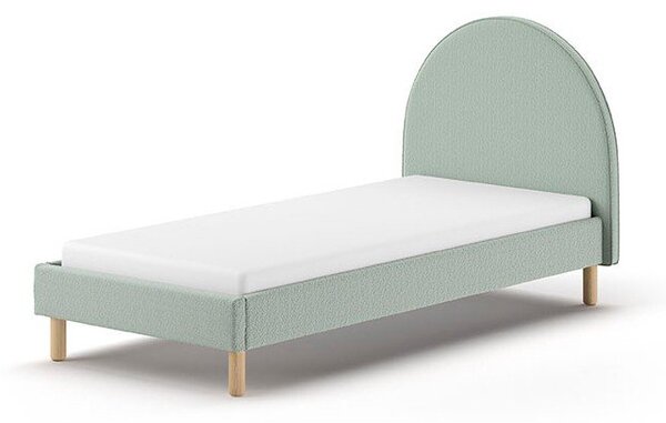 Zöld kárpitozott egyszemélyes ágy ágyráccsal 90x200 cm MOON – Vipack