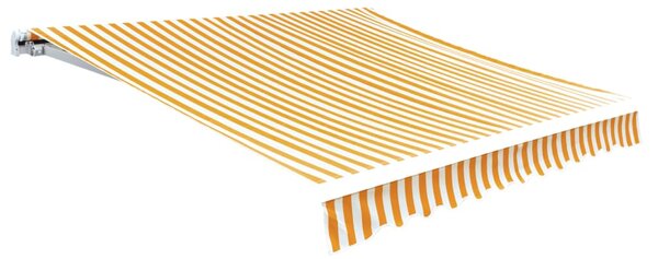 VidaXL sárga-fehér vászon napellenző tető 6 x 3 m (a váz nem tartozék)