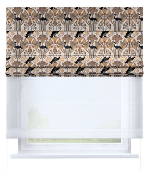 Dupla római roló DUO termék színe barna szövet mintás