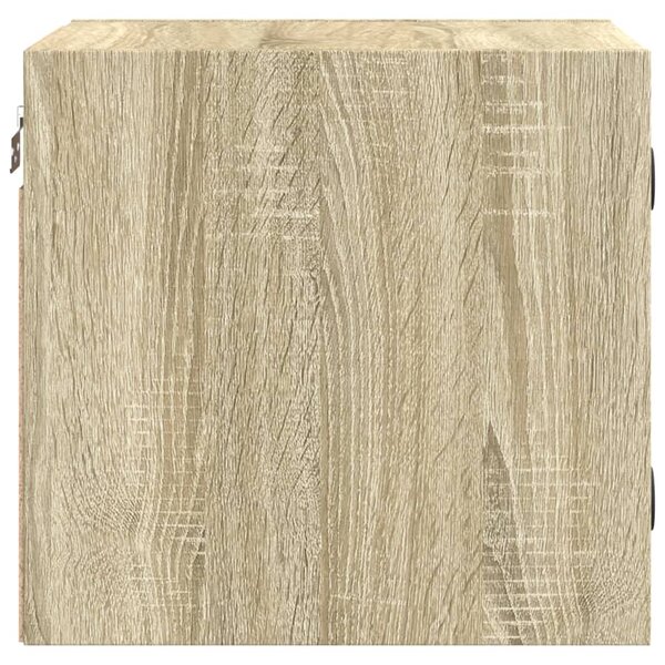 2 db sonoma tölgy színű éjjeliszekrény üvegajtókkal 35x37x35 cm