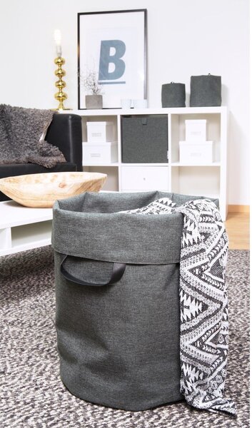 Bin szürke szennyeskosár, 69 l - Bigso Box of Sweden