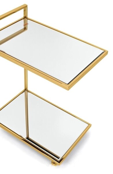 KARE Design Classy Gold Arany Görgős Zsúrkocsi Tükörüveggel