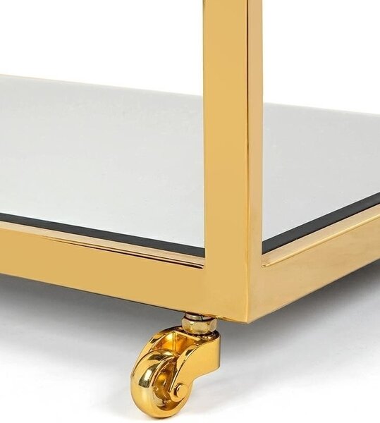 KARE Design Classy Gold Arany Görgős Zsúrkocsi Tükörüveggel