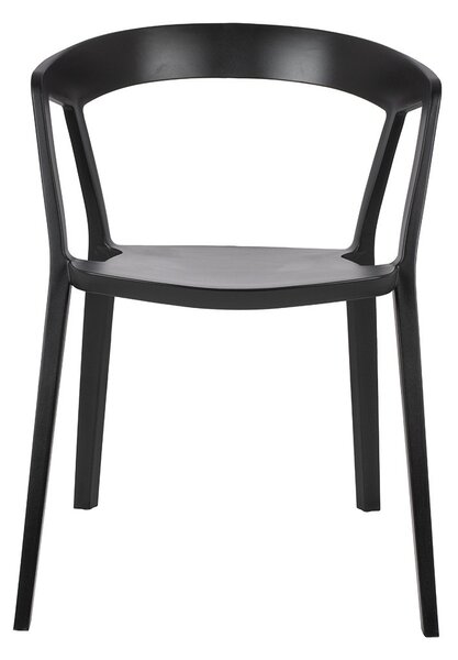 King Home Vibia Polipropilén Karfás Szék Fekete Matt