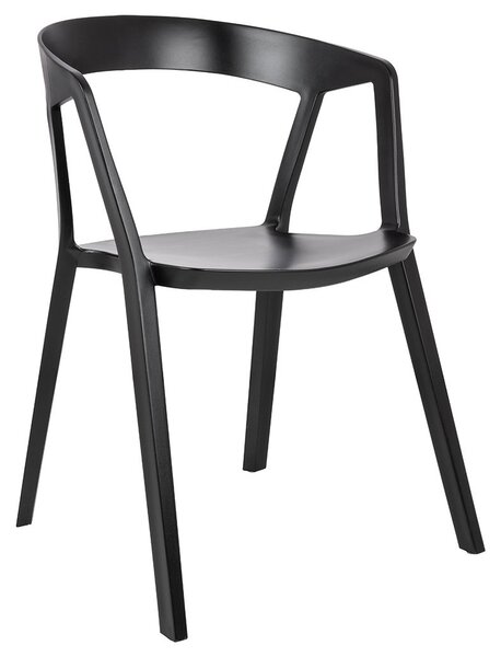 King Home Vibia Polipropilén Karfás Szék Fekete Matt