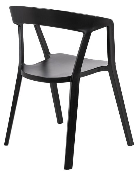 King Home Vibia Polipropilén Karfás Szék Fekete Matt