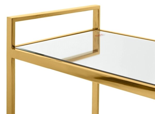 KARE Design Classy Gold Arany Görgős Zsúrkocsi Tükörüveggel