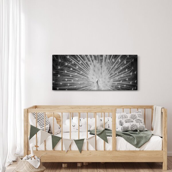 Kép - Fehér páva (120x50 cm)