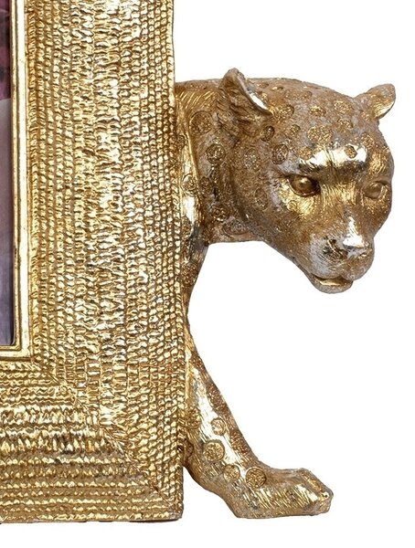 KARE Design Leopard Poliészter Képkeret Arany-Ezüst 10x15 cm