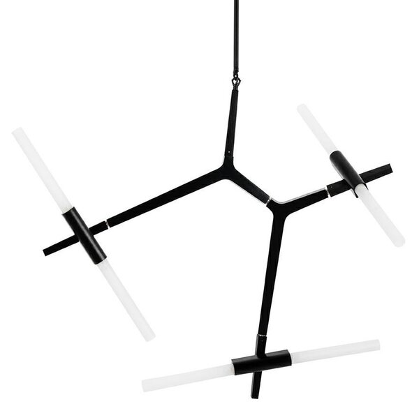 King Home Candelabr 6 Függőlámpa Alumínium Fekete Faág-inspirált