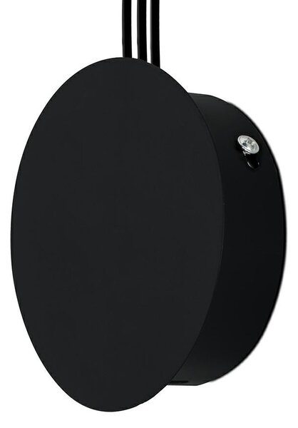 King Home Flusso Wall 3 LED Fali Lámpa Szatén Üveg Fekete Modern