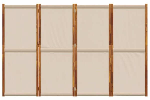 4 paneles tópszínű térelválasztó 280 x 180 cm