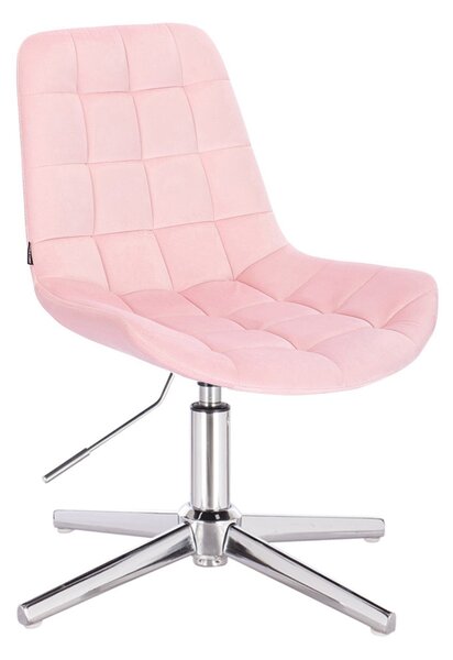 HR590CROSS Rózsaszín modern velúr szék