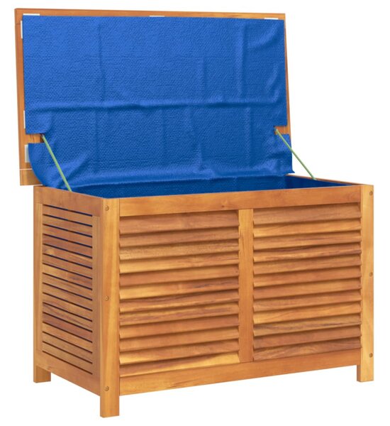 Tömör akácfa kerti tárolóláda zsaluval 90 x 50 x 56 cm