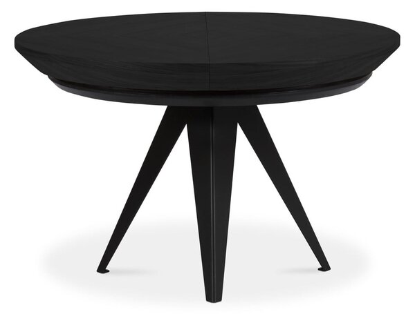 Kerek bővíthető étkezőasztal fekete asztallappal hosszabbító asztallappal ø 120 cm Magnus – Windsor & Co Sofas
