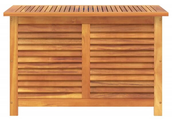 Tömör akácfa kerti tárolóláda zsaluval 90 x 50 x 56 cm
