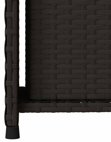 Fekete polyrattan kerti tárolószekrény 50 x 55 x 115 cm