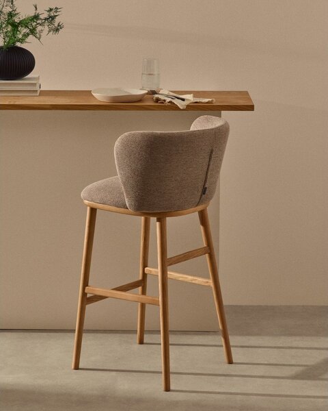 Világosbarna bárszék (ülésmagasság 65 cm) Ciselia – Kave Home