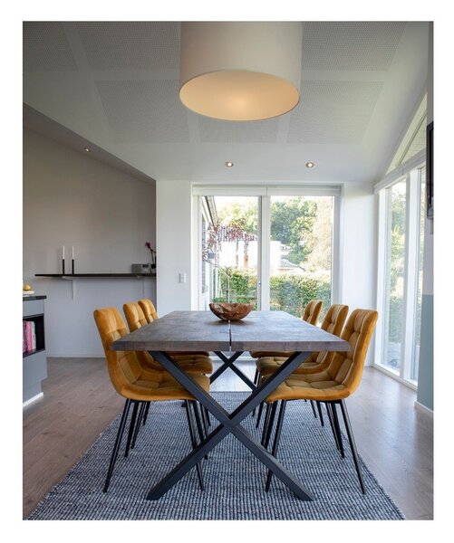 Sárga kárpitozott étkezőszék szett 2 db-os Middelfart – House Nordic
